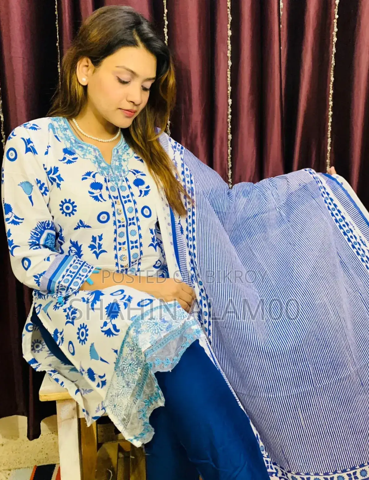 Cotton Dress With Skin Print