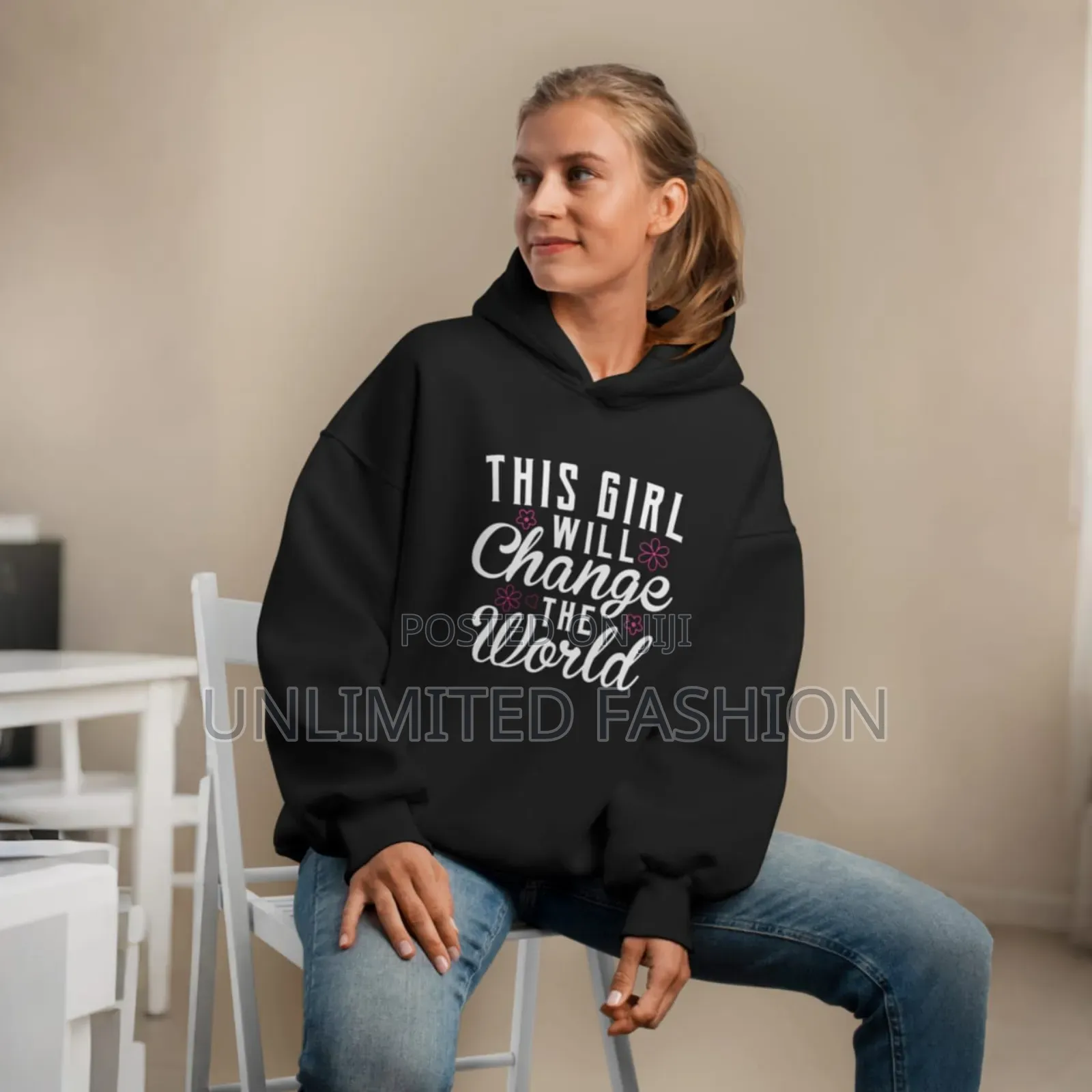 Premium Comfortable Printed Ladies Winter Hoodie/All Colours Available