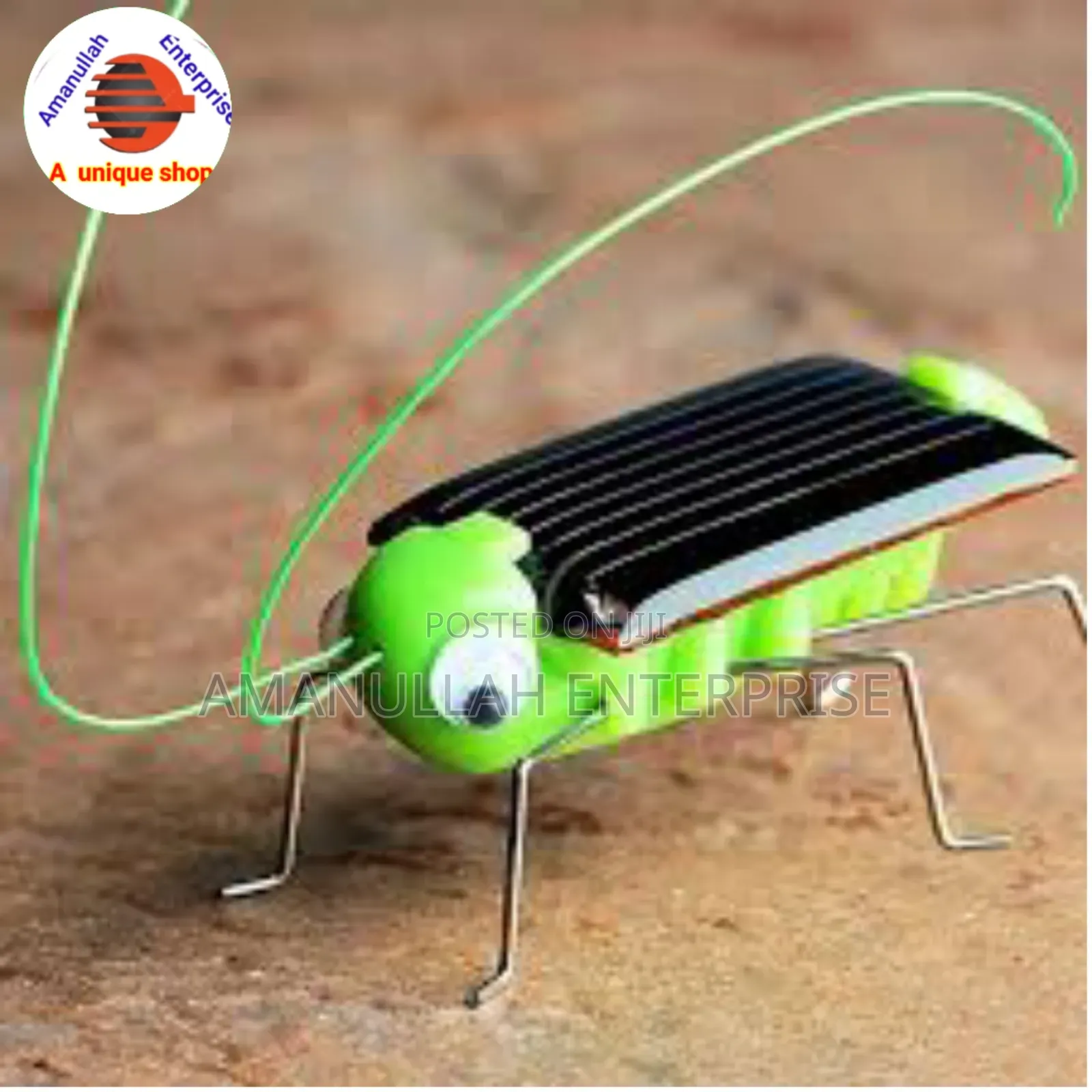 Solar-Powered Toy Grasshopper