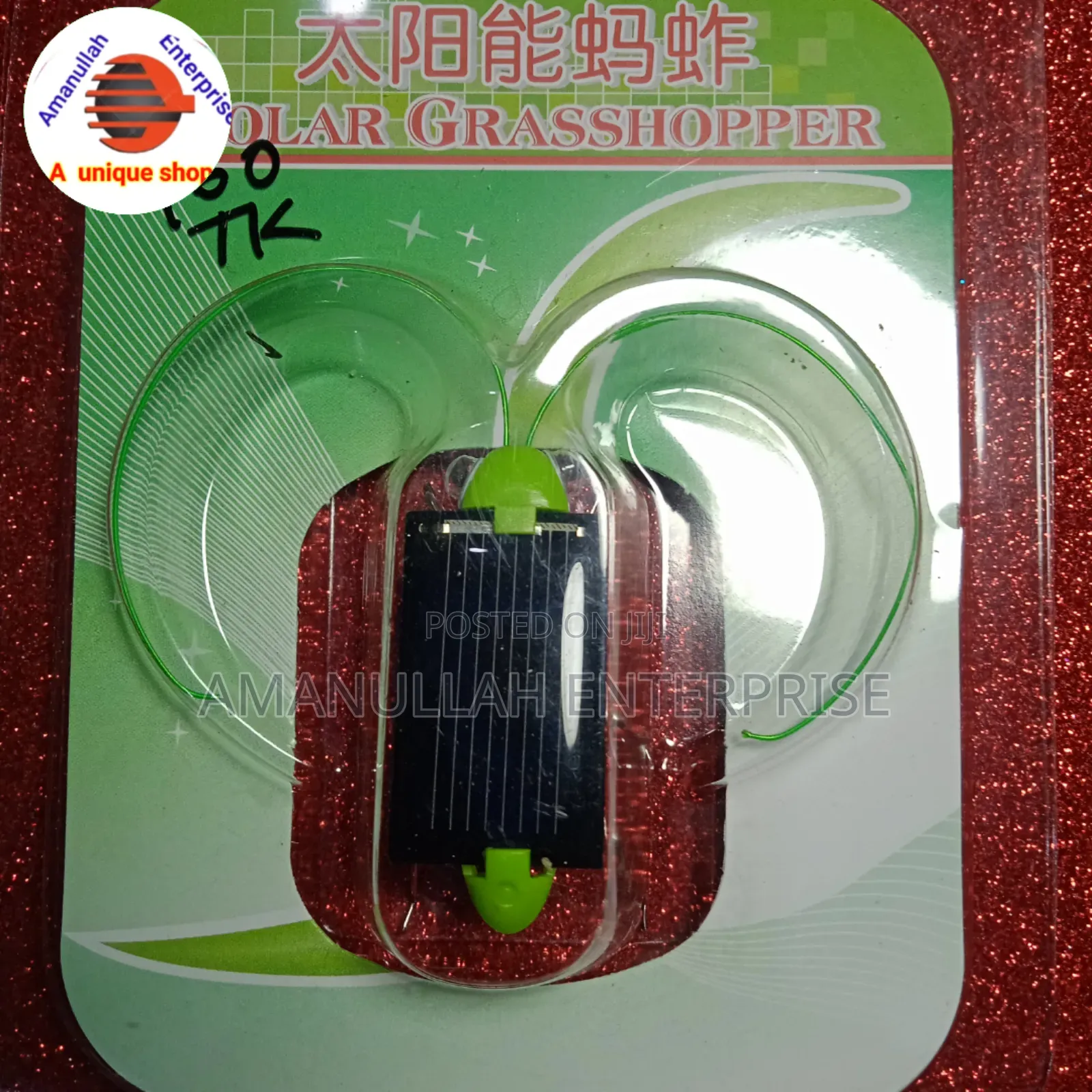 Solar-Powered Toy Grasshopper