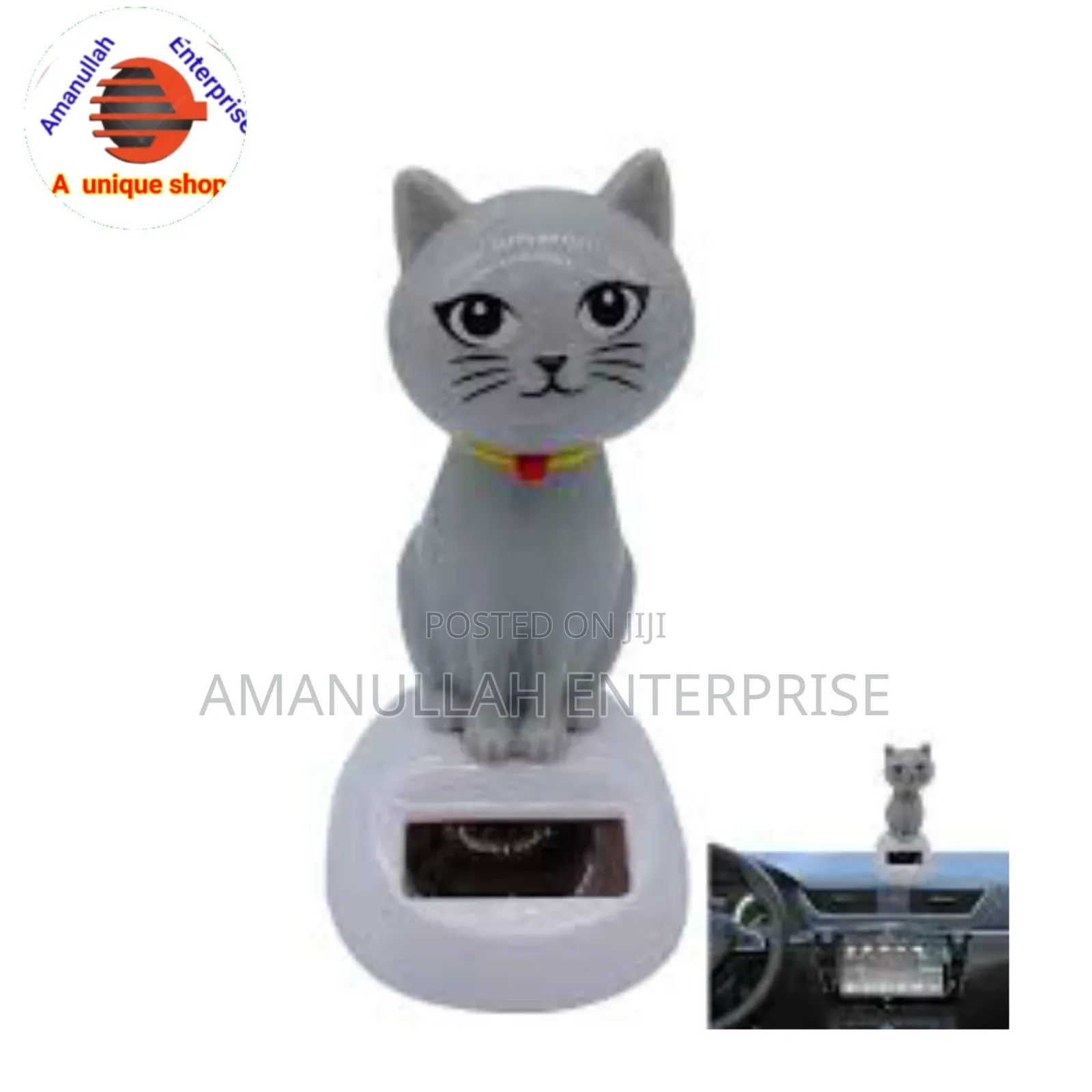 Solar-Powered Dancing Cat Bobblehead Toy.