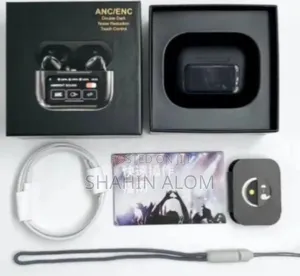 Photo - Airpods A9 Pro 2024 Earbuds (Black) | Anc/Enc With Led Touch Screen