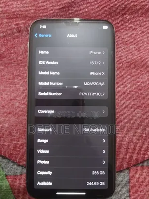 Apple iPhone X 256 GB Silver