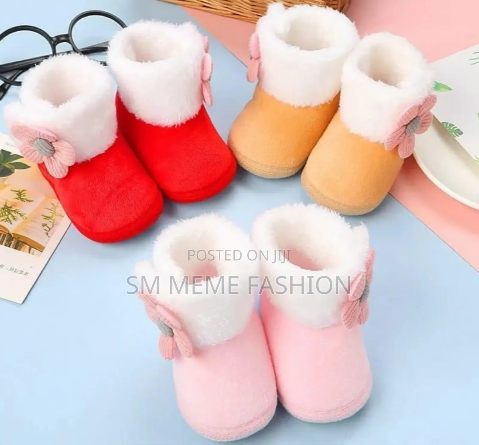  কিউট ফ্লাওয়ার ফ্লিস বেবি বুটিজ (Baby Flower