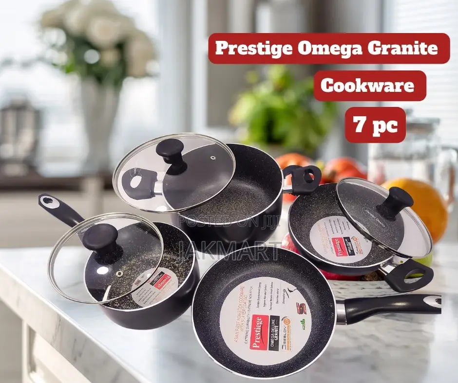 Prestige Omega Granite 7 Piece Cookware Set