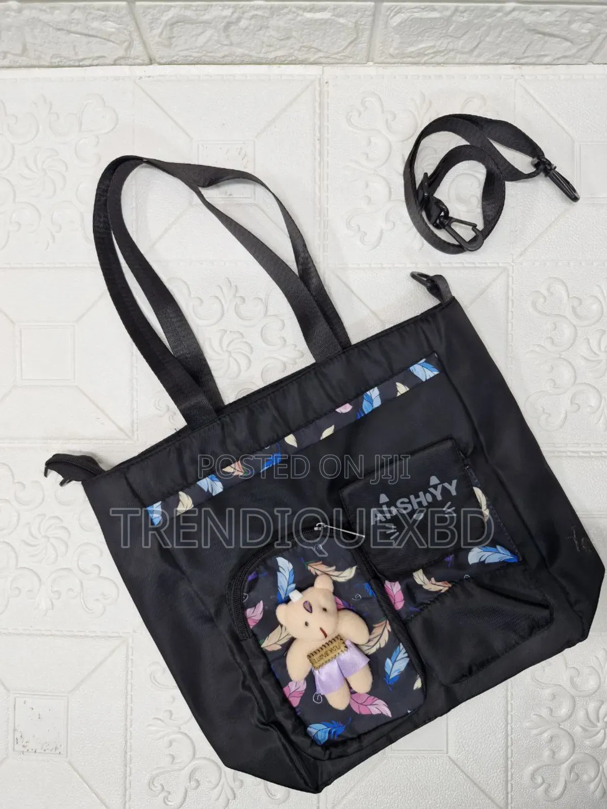 Premium Waterproof Shoulder Bag With Multiple Front Pockets Canvas