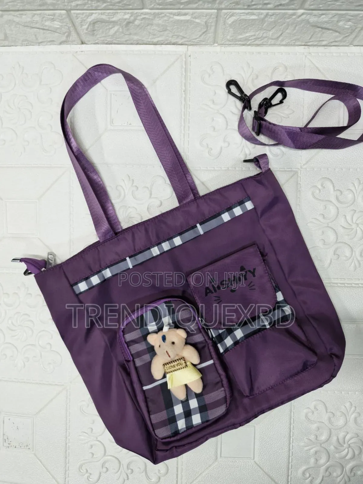 Premium Waterproof Shoulder Bag With Multiple Front Pockets Canvas