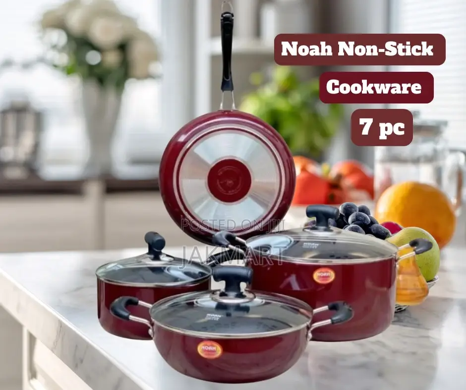 Noah Non-Stick Cookware Set Maroon