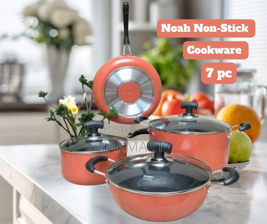 Noah Non-Stick Cookware Set Peach