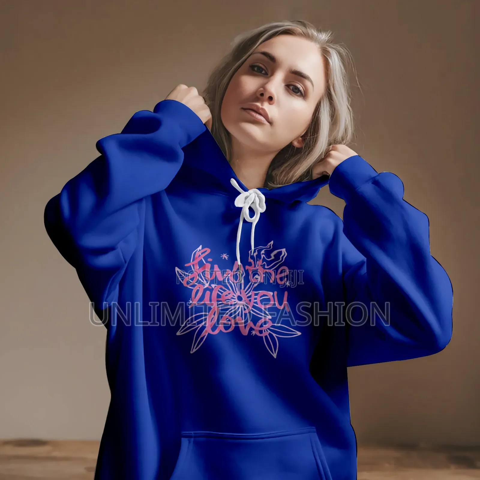 Premium Comfortable Printed Ladies Winter Hoodie ( All Colours Avai)