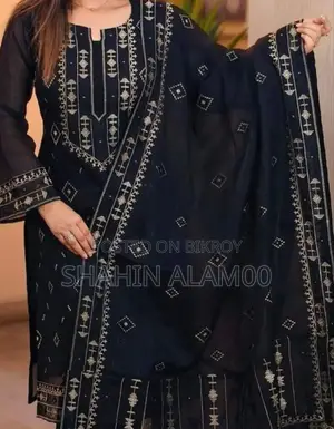 ব্লক প্রিন্ট থ্রি পিস
