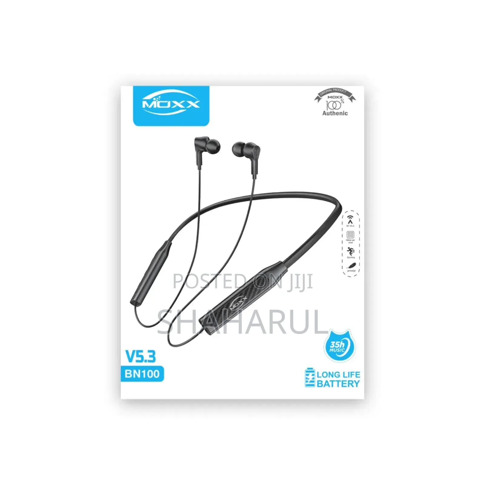 Moxx Bn-100 Wireless Neckband 35hr Music Play Bt 5.3