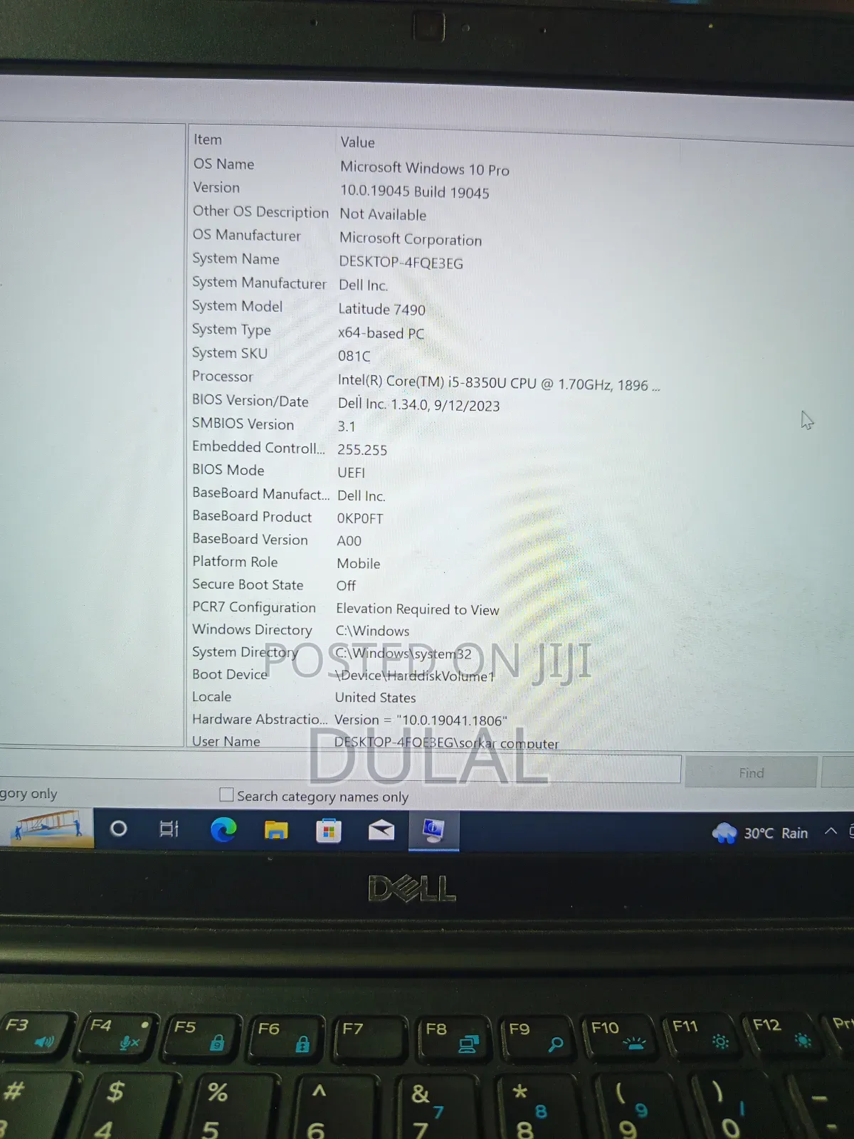 Laptop Dell Latitude 7490 16GB Intel Core I5 HDD+SSD 256GB