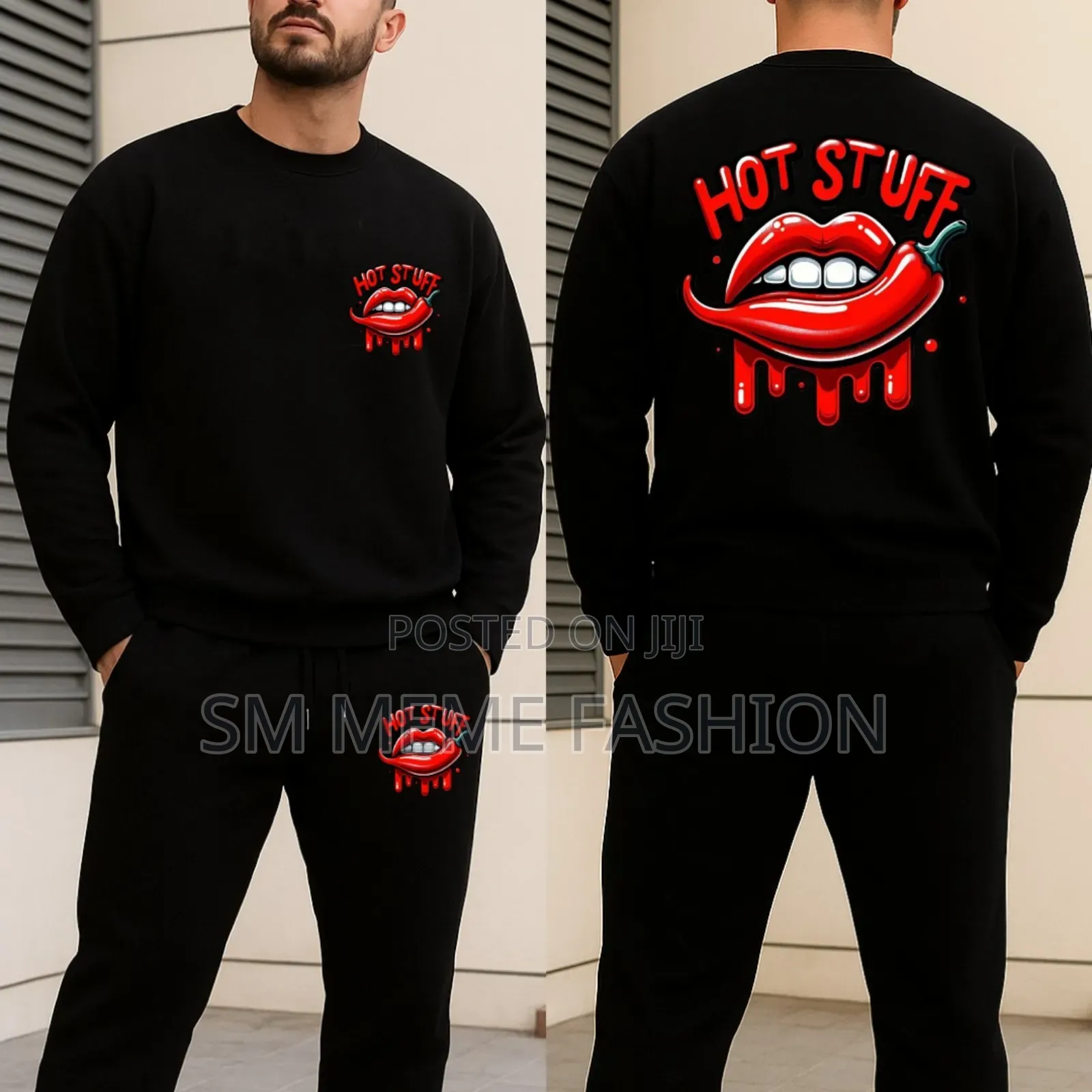 Long Sleeve Drop Shoulder Tshirt and Trouser Set