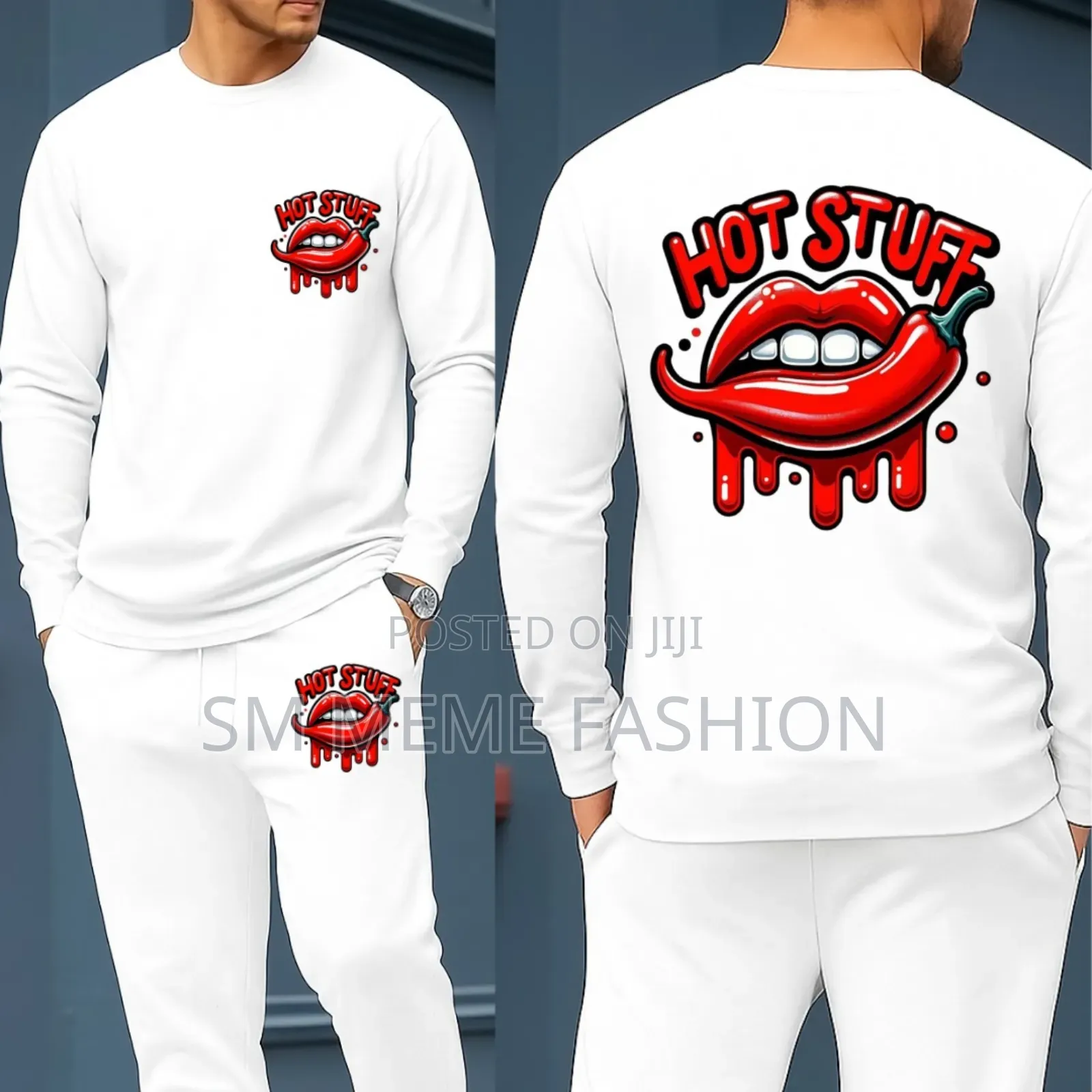 Long Sleeve Drop Shoulder Tshirt and Trouser Set