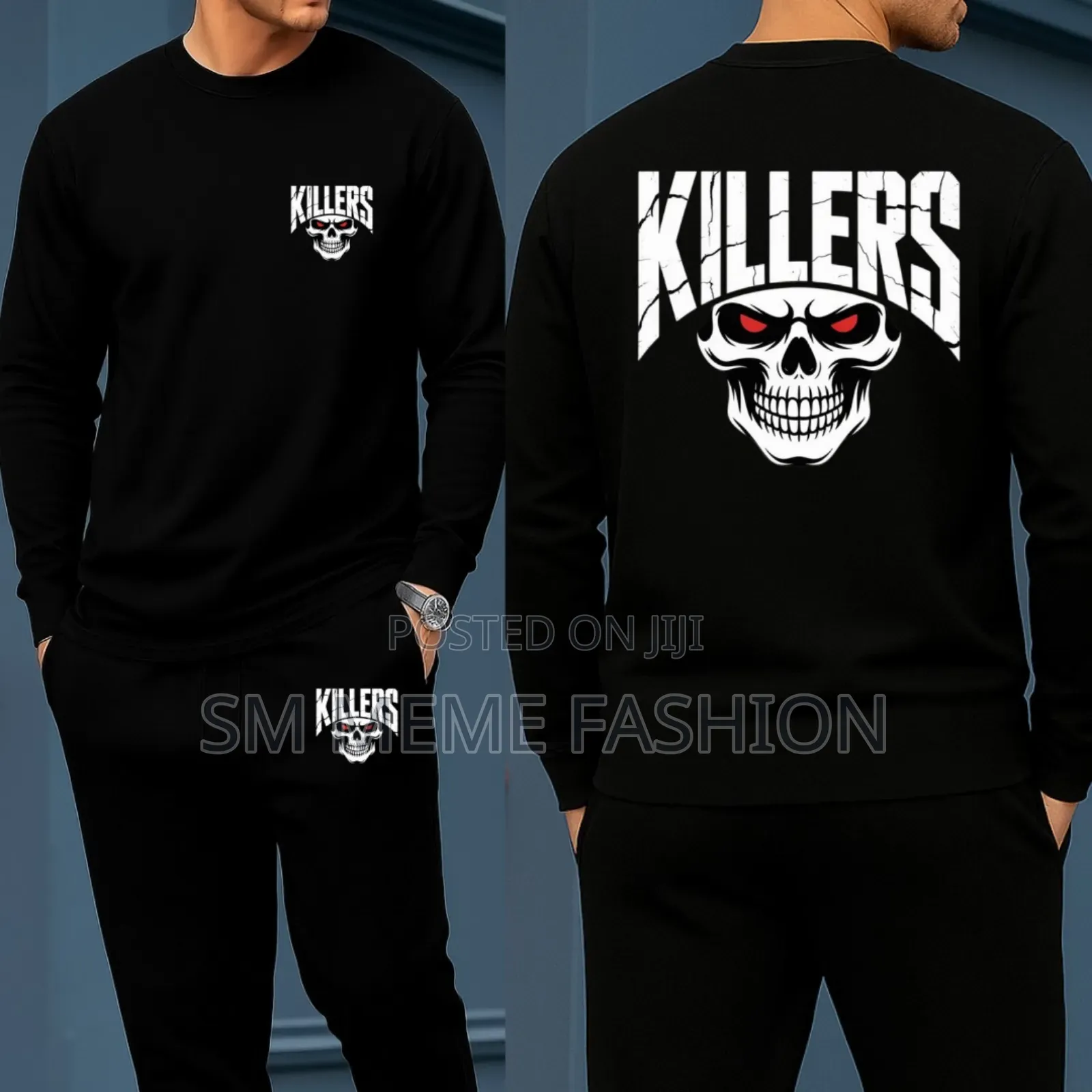 Long Sleeve Drop Shoulder Tshirt and Trouser Set