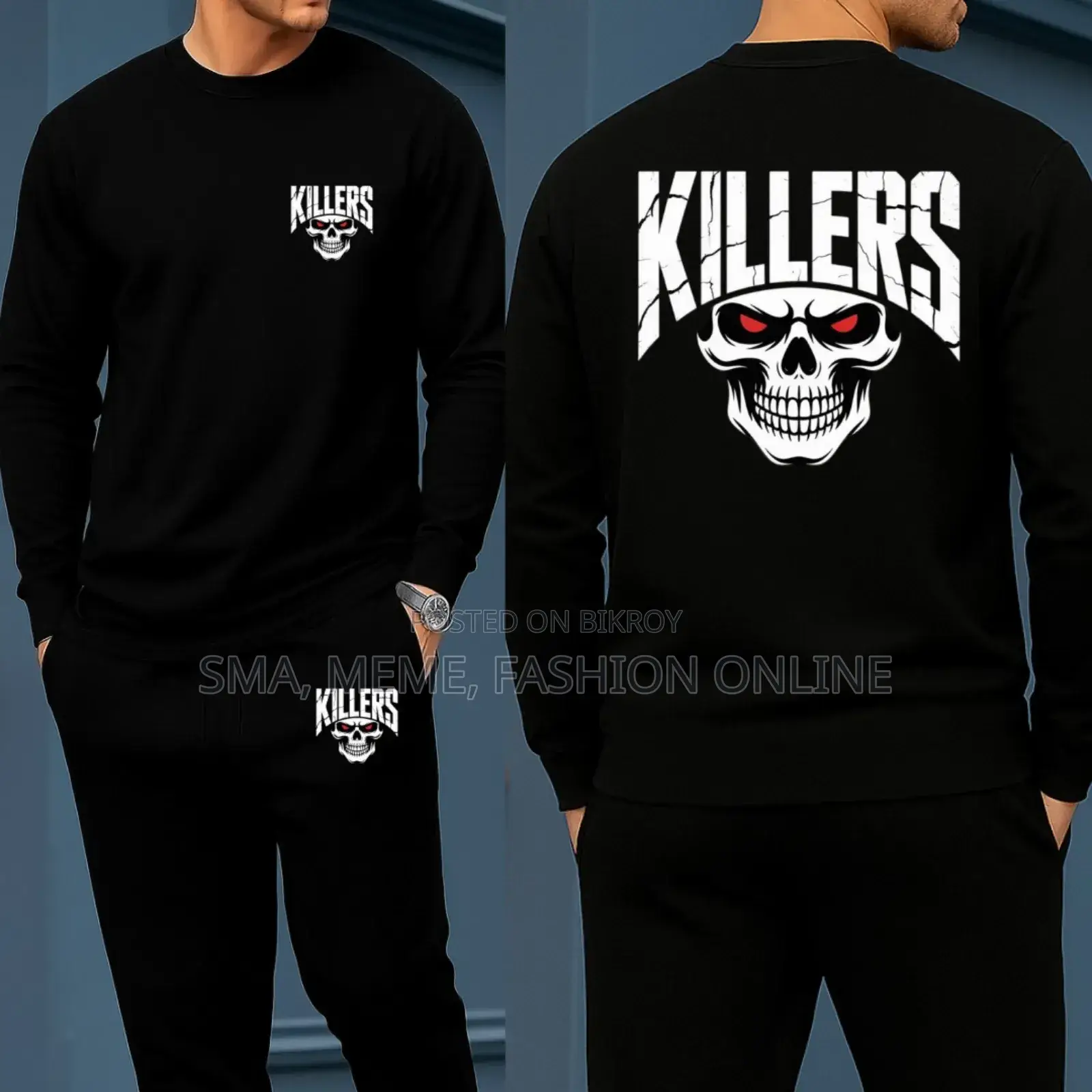 Long Sleeve Drop Shoulder Tshirt and Trouser Set