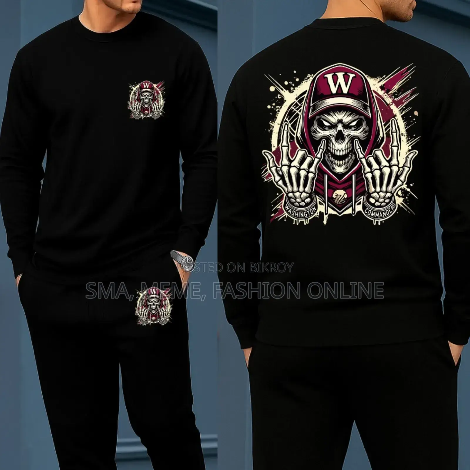 Long Sleeve Drop Shoulder Tshirt and Trouser Set