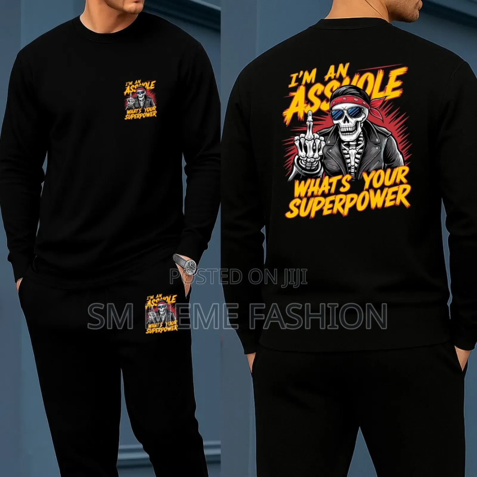 Long Sleeve Drop Shoulder Tshirt and Trouser Set