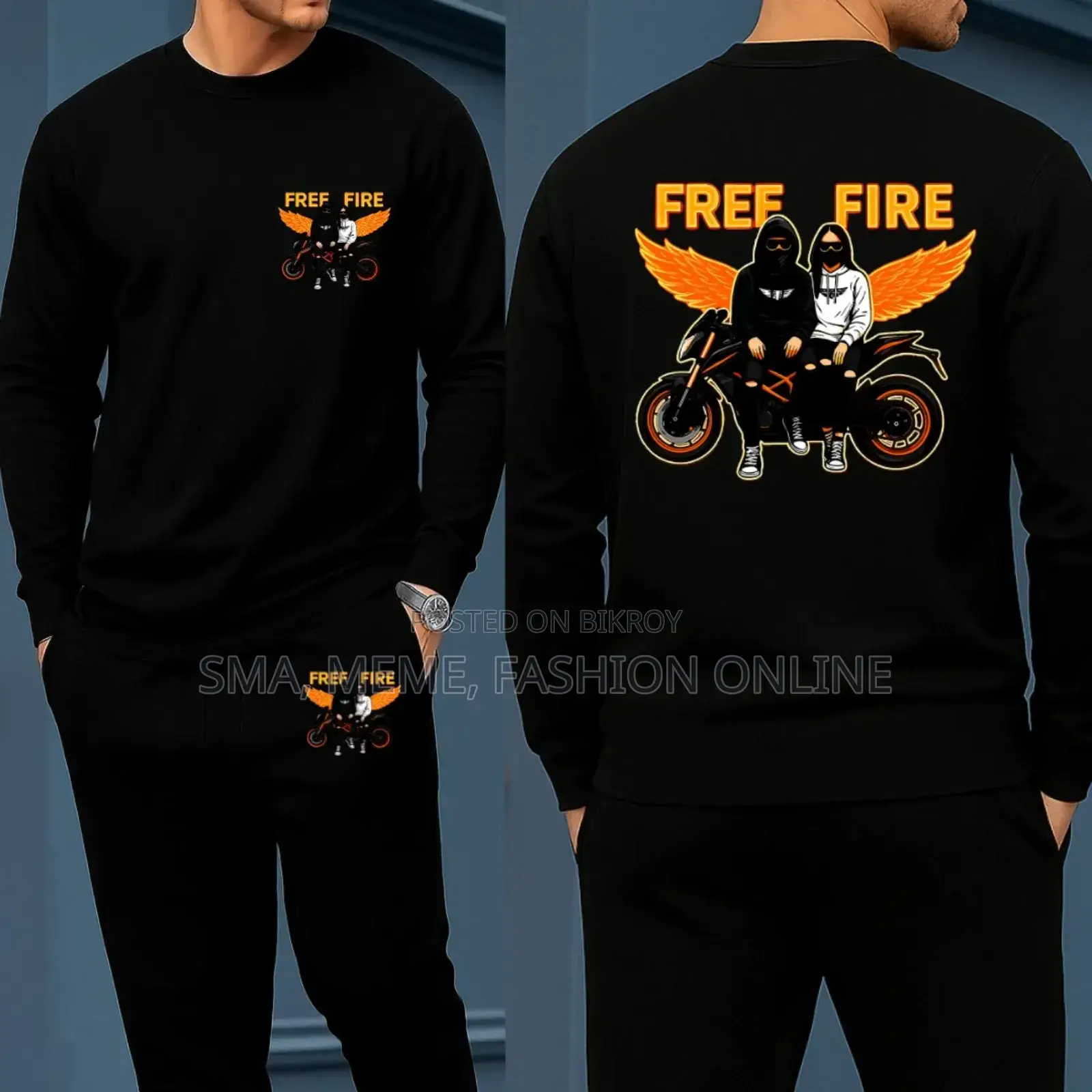 Long Sleeve Drop Shoulder Tshirt and Trouser Set