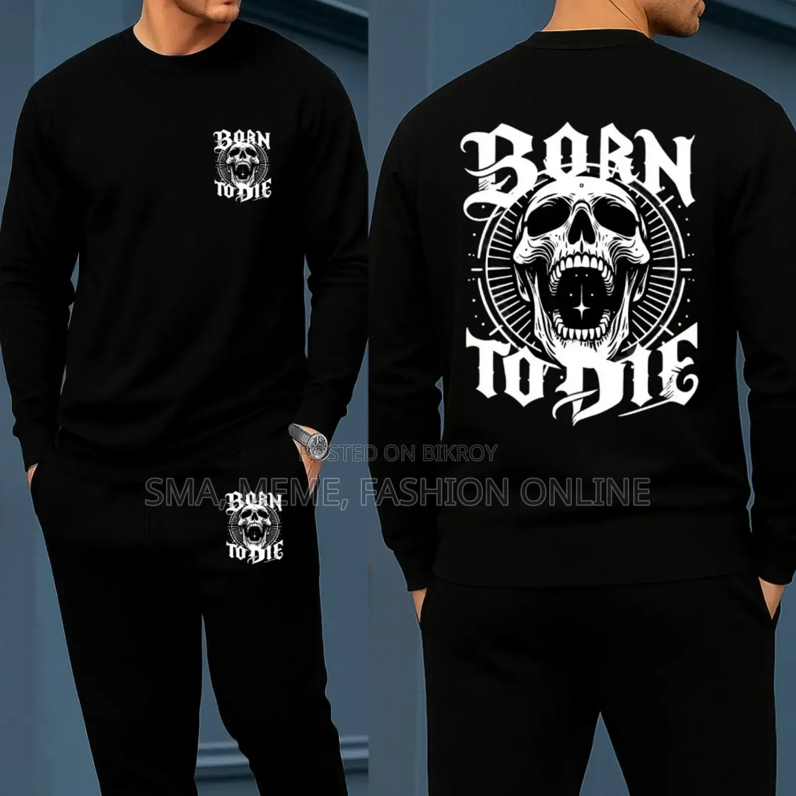 Long Sleeve Drop Shoulder Tshirt and Trouser Set