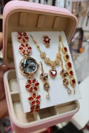 Eye-Catching 6-in-1 Jewelry and Watch Set