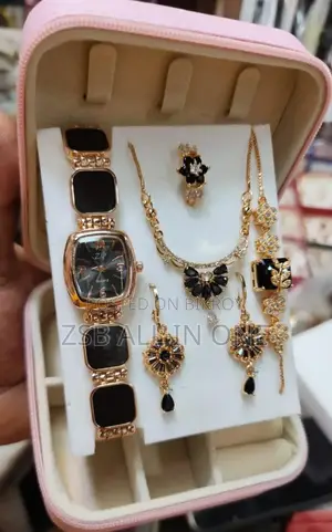 Eye-Catching 6-in-1 Jewelry and Watch Set