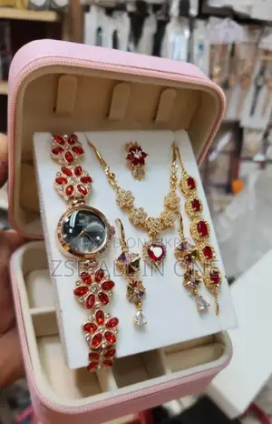 Eye-Catching 6-in-1 Jewelry and Watch Set
