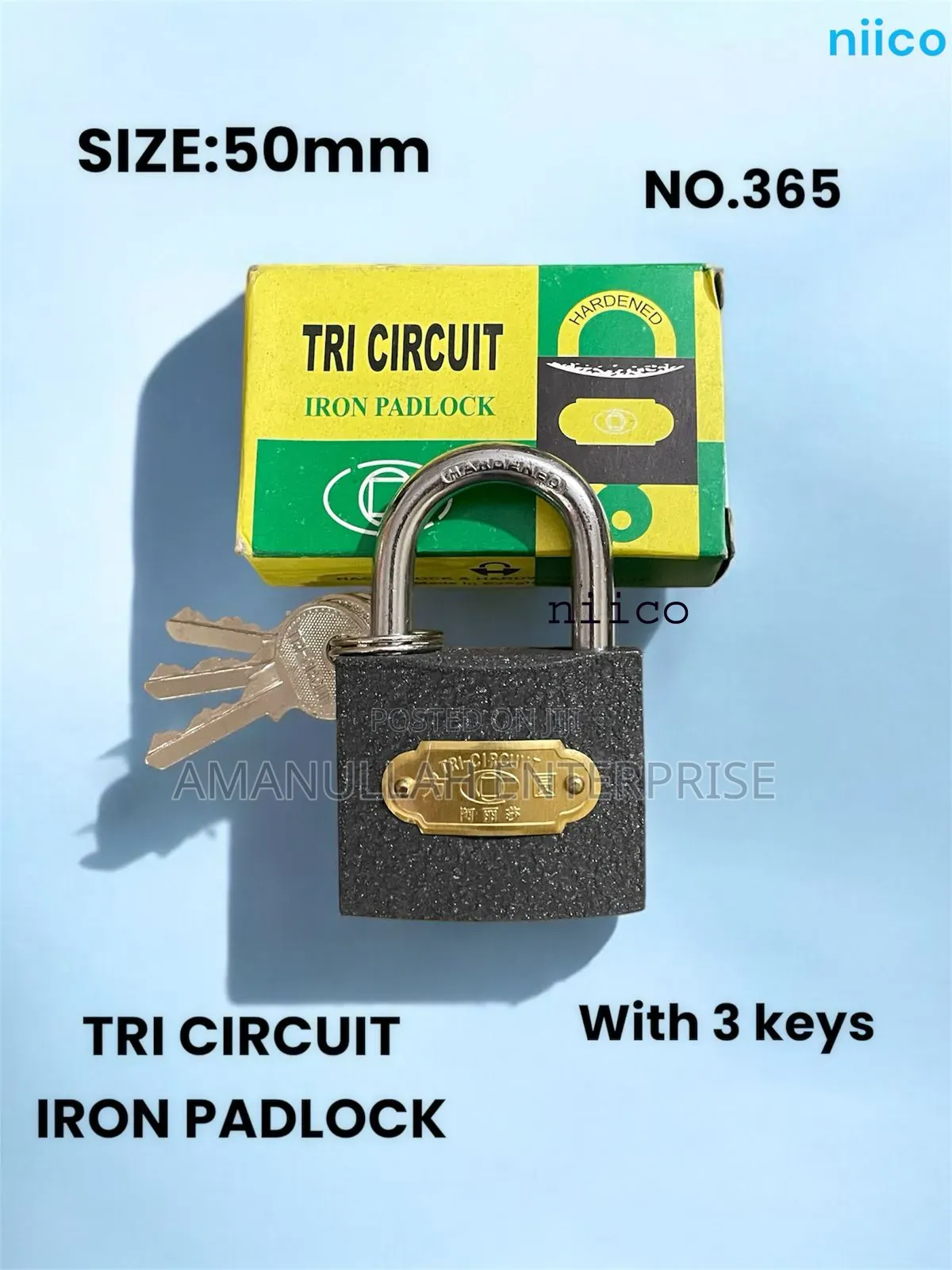 TTP Iron Padlock, High-Security Heavy-Duty Lock Size 50 Mm.