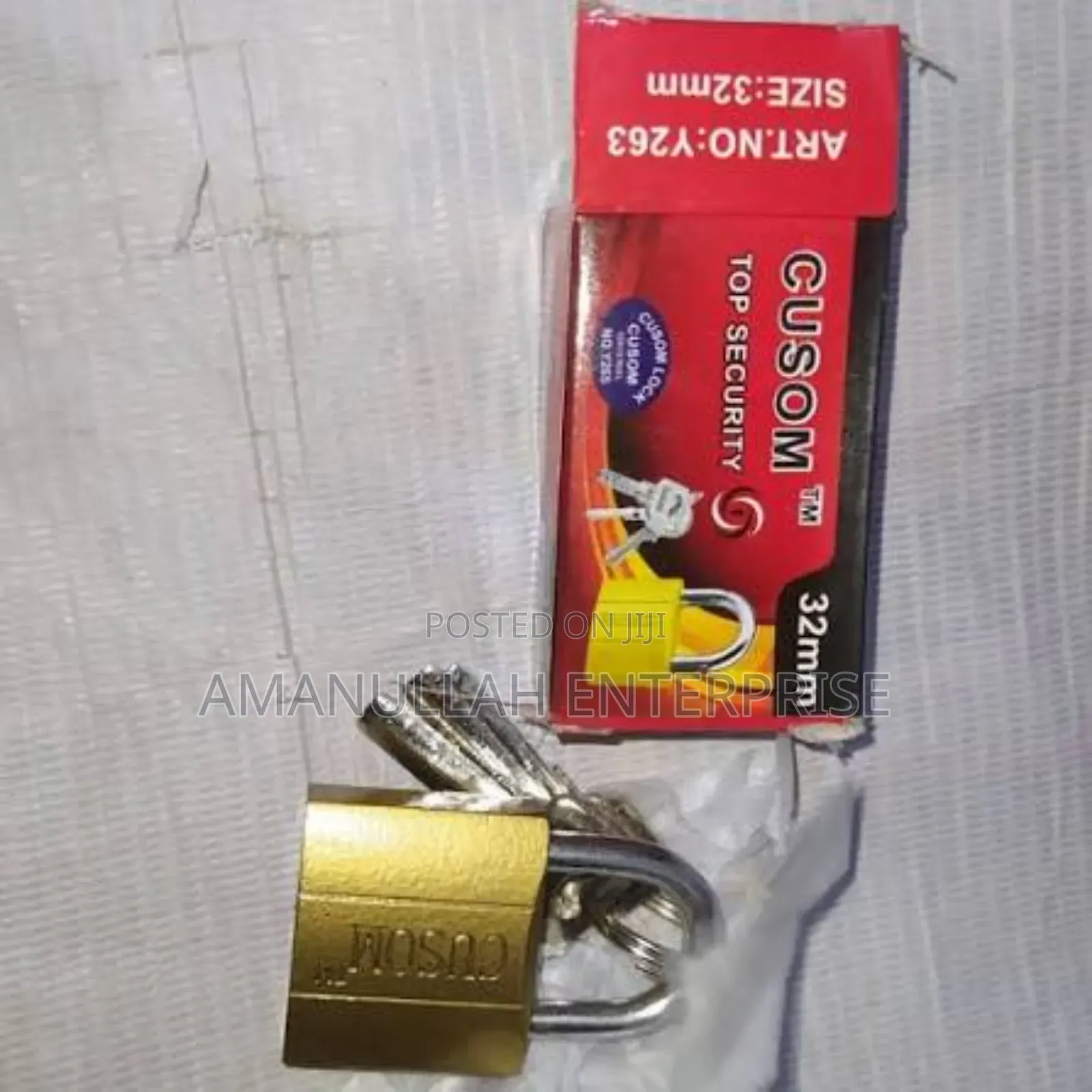 Padlock or TTP Iron Padlock, High-Security Heavy-Duty Lock Size 32 Mm.