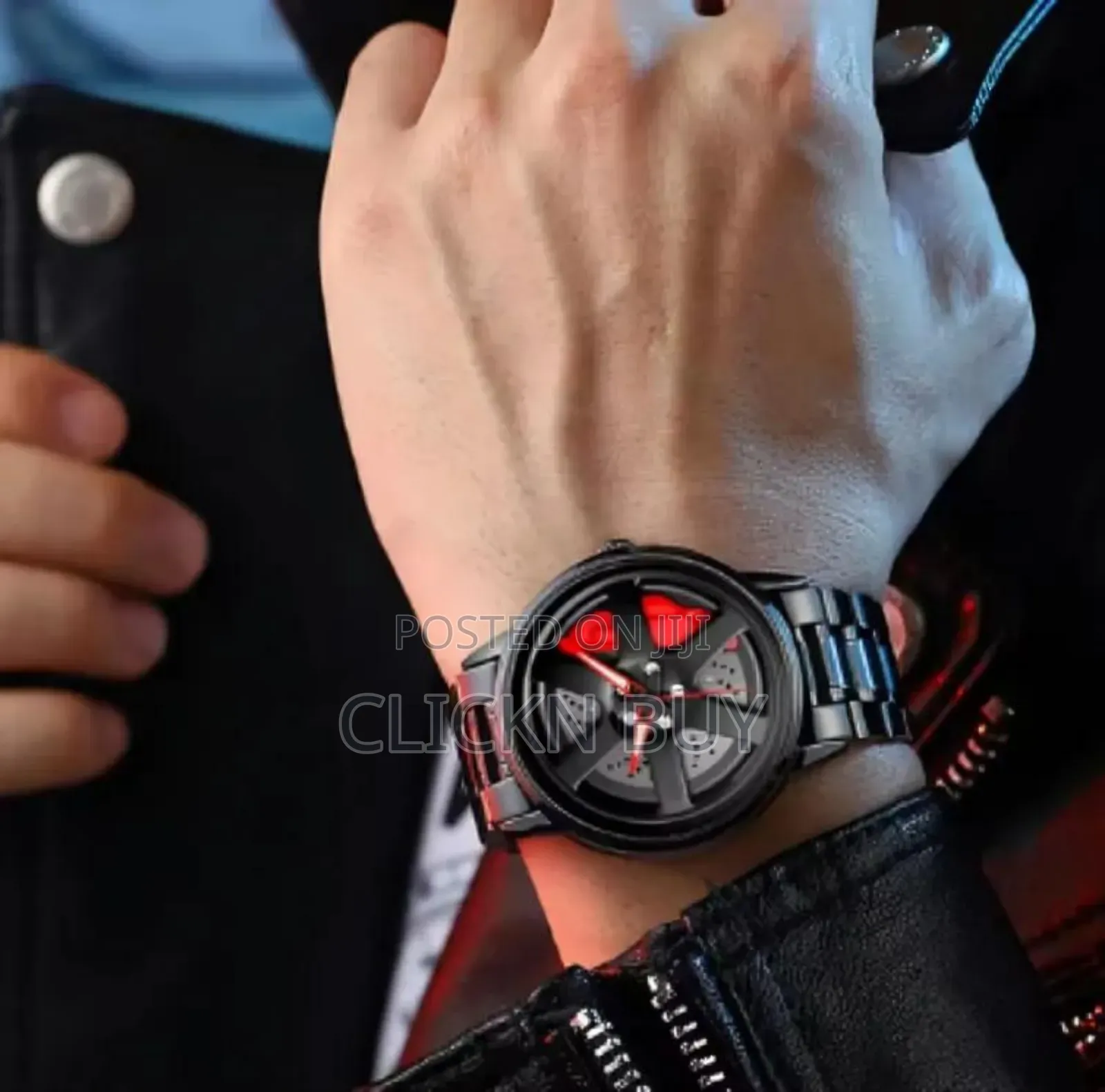 Men's Car Wheel Watch(মাঝখানে চাকা ঘুরবে