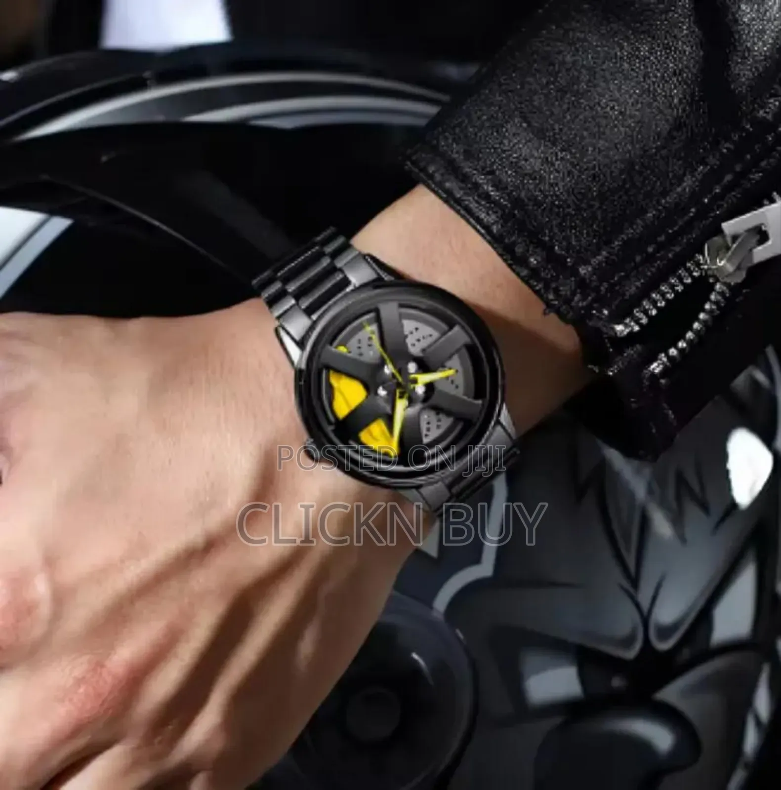 Men's Car Wheel Watch(মাঝখানে চাকা ঘুরবে