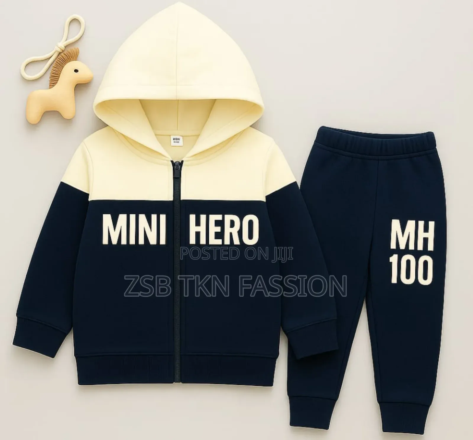 Elegant Stylish Baby Chain Hoody and Trouser Set