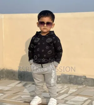 Elegant Stylish Baby Chain Hoody and Trouser Set