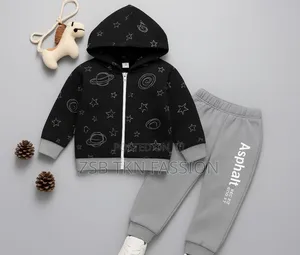 Elegant Stylish Baby Chain Hoody and Trouser Set