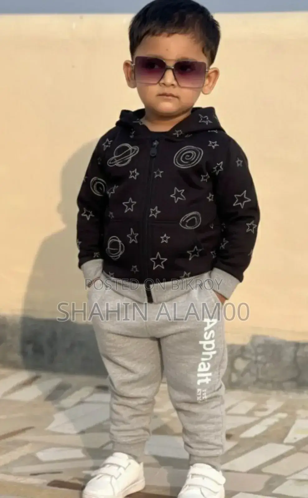 Elegant Stylish Baby Chain Hoody and Trouser Set