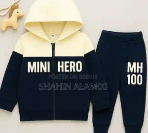 Elegant Stylish Baby Chain Hoody and Trouser Set