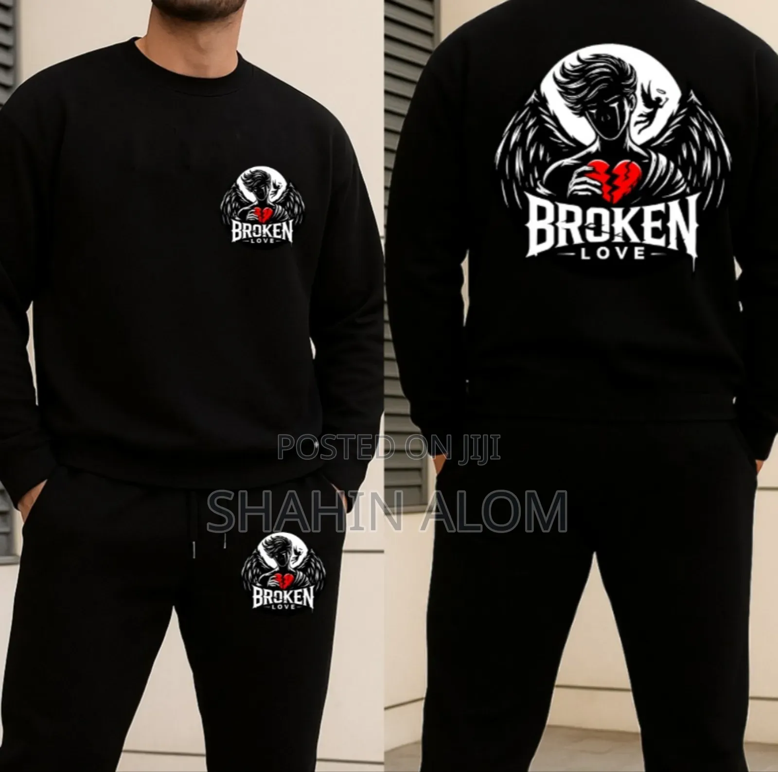 Long Sleeve Drop Shoulder Tshirt and Trouser Set