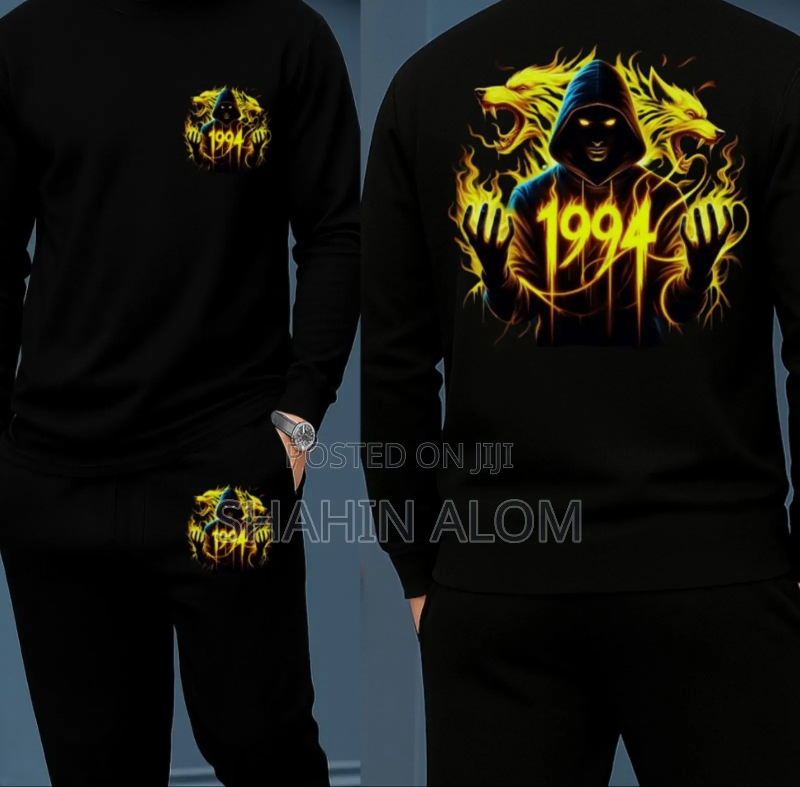 Long Sleeve Drop Shoulder Tshirt and Trouser Set