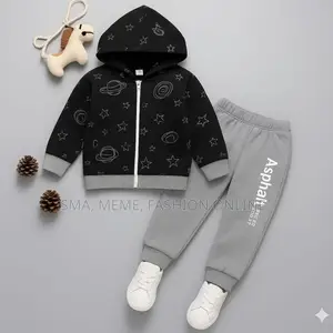 Elegant Stylish Baby Chain Hoody and Trouser Set