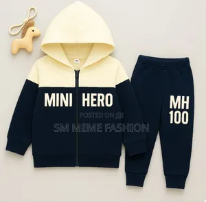 Elegant Stylish Baby Chain Hoody and Trouser Set