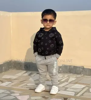 Elegant Stylish Baby Chain Hoody and Trouser Set