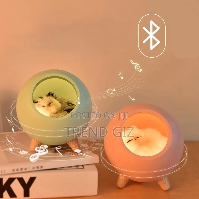 কিউটনেস + মিউজিক + লাইট —Cat Pet House Night Light + Bluetooth Speaker