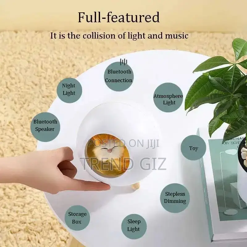 কিউটনেস + মিউজিক + লাইট —Cat Pet House Night Light + Bluetooth Speaker