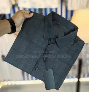 চায়না পিওর ব্ল্যাক ম্যাগনেট কটন ফুল স্লিভ শার্ট