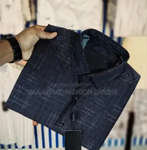 চায়না পিওর ব্ল্যাক ম্যাগনেট কটন ফুল স্লিভ শার্ট