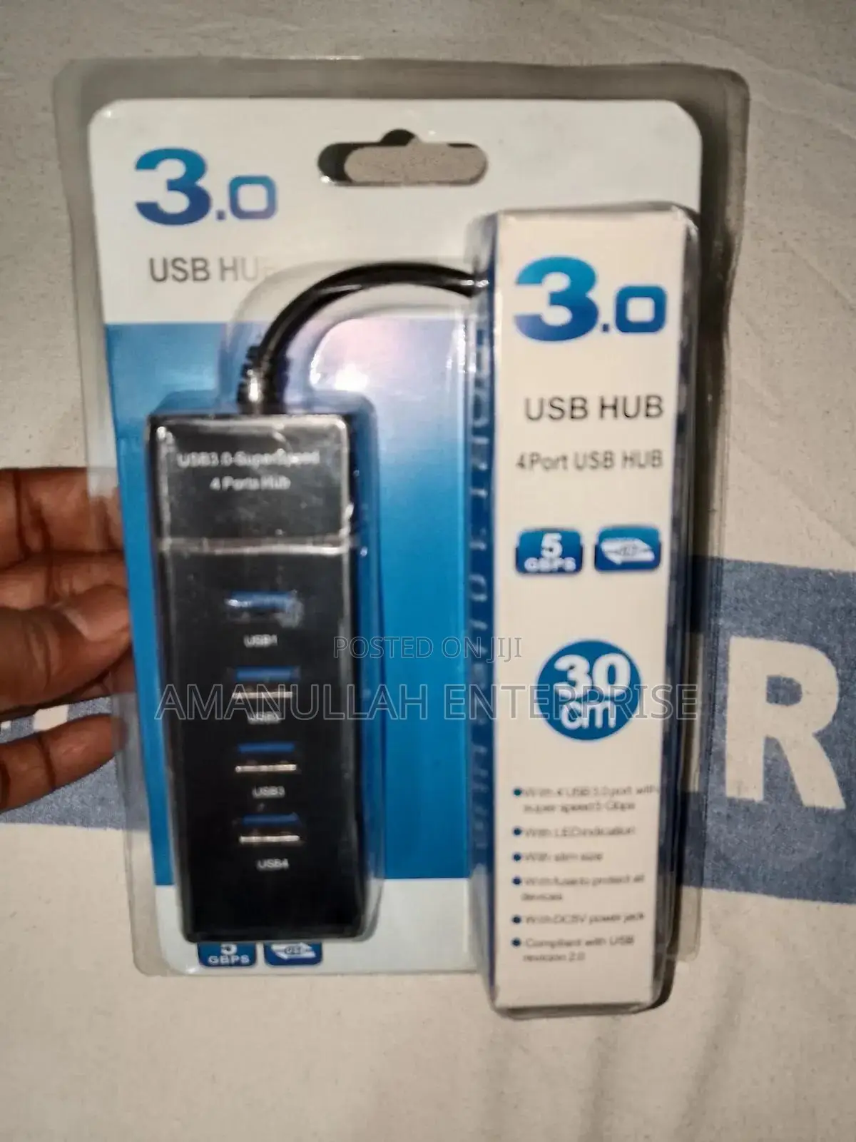 4 Port Usb 3.0 Hub, Expands a Single Usb Port Into Four