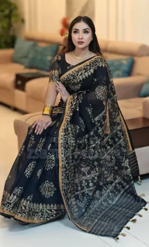 Photo - Half Silk Screen Print Saree With Blause PCS নতুন আপডেট