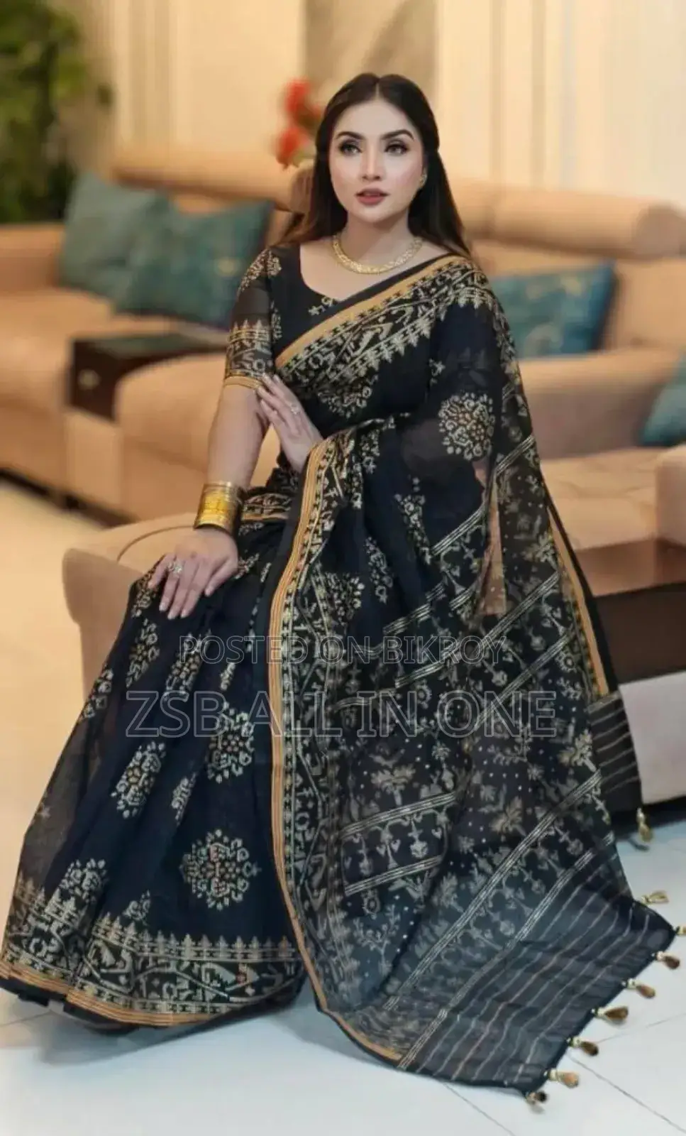 হাফ সিল্ক স্ক্রিন প্রিন্ট শাড়ি উইথ ব্লাউজ পিস নতুন আপডেট