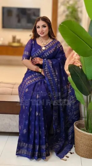 Half Silk Screen Print Saree With Blause PCS নতুন আপডেট